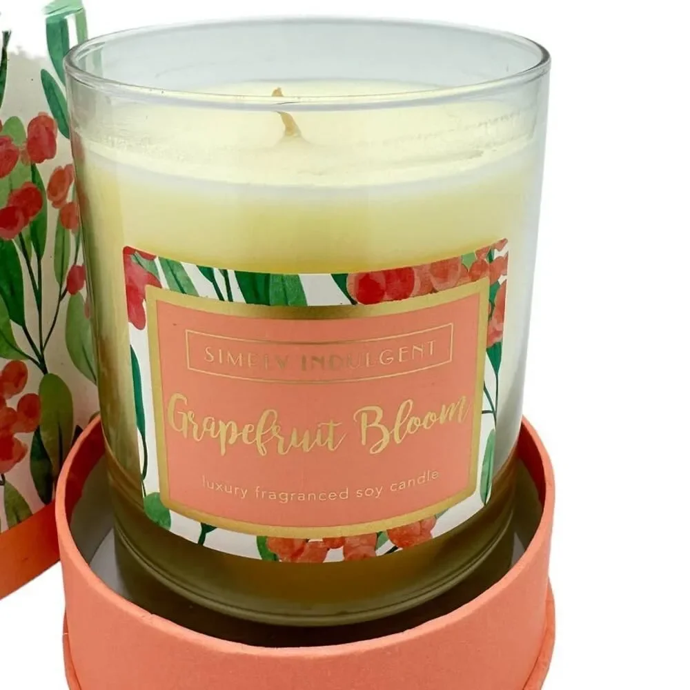 Simply‎ Indulgent Premier Candle Co. Grapefruit Blossom Soy Candle 10 oz NEW